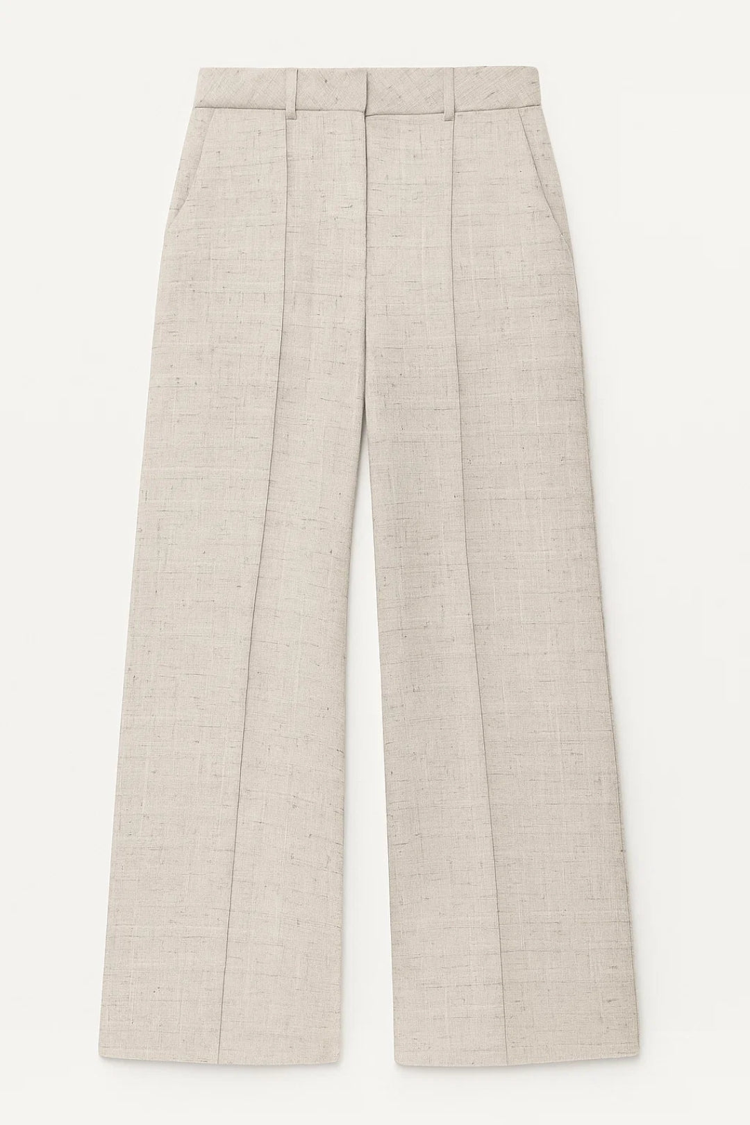 Nina – Pantaloni casual de damă cu croială largă, talie înaltă, pliu și confortabili