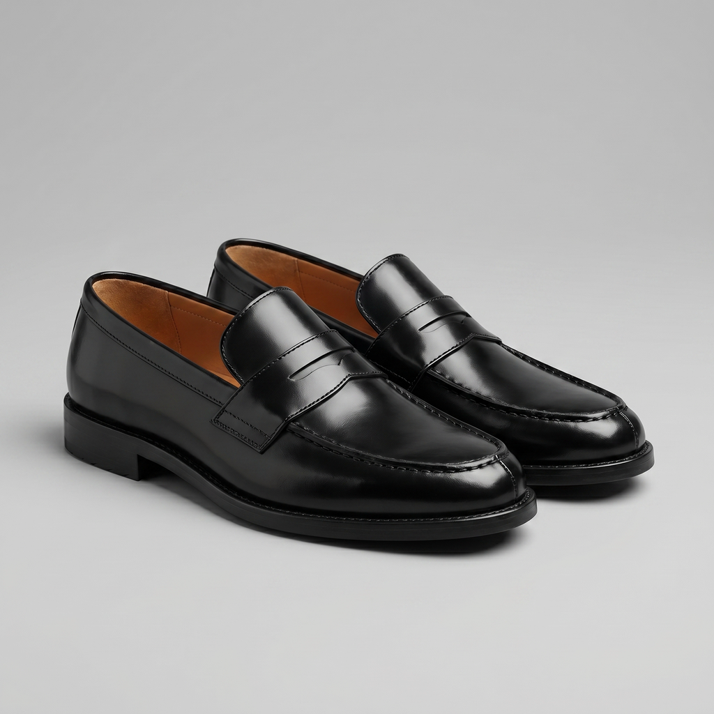 Kuba – Męskie Casualowe Skórzane Buty Slip On Wygodne na Co Dzień