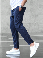Milo – Men's Casual Regular Fit Pants with Stretch Comfort, Comfortable