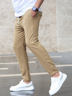 Milo – Men's Casual Regular Fit Pants with Stretch Comfort, Comfortable