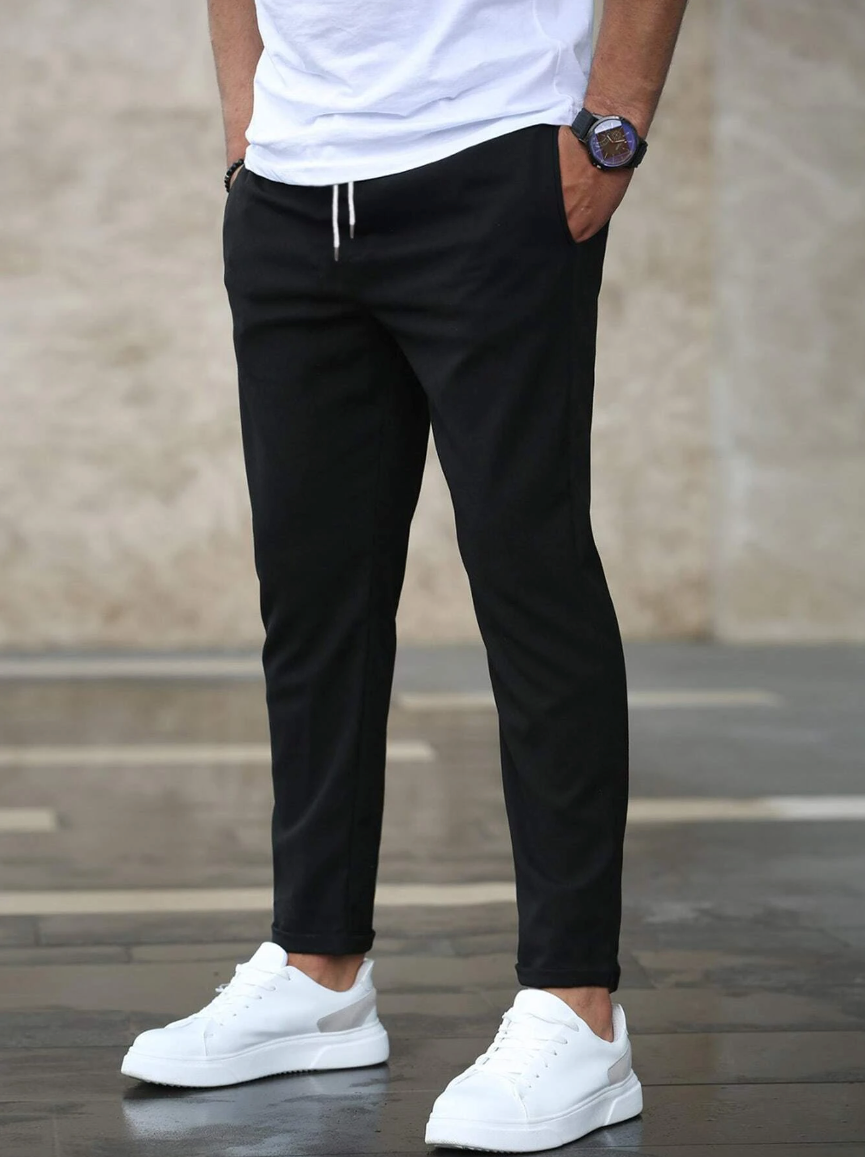 Milo – Men's Casual Regular Fit Pants with Stretch Comfort, Comfortable