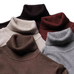 Bruno – Męski Dopasowany Sweter z Golfem z Długim Rękawem Casual