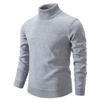 Bruno – Męski Dopasowany Sweter z Golfem z Długim Rękawem Casual