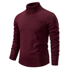 Bruno – Męski Dopasowany Sweter z Golfem z Długim Rękawem Casual