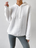 Noémie – Casual Women's Knit Hoodie with Drawstring