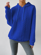 Noémie – Casual Women's Knit Hoodie with Drawstring