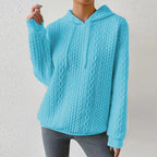 Noémie – Casual Women's Knit Hoodie with Drawstring