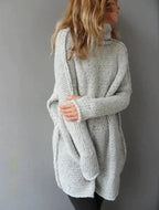 Rosalie – Casual Women's Long-Sleeve Tunic Sweater with a High Collar