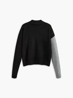 Aurelia – Women's Sweater with an Asymmetric Knit and Mock Neck