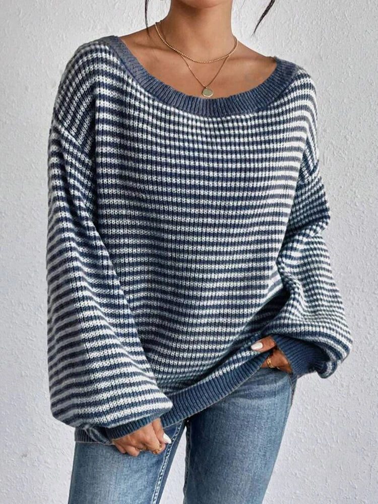 Seraphina – Casual Women's Long-Sleeve Striped Sweater