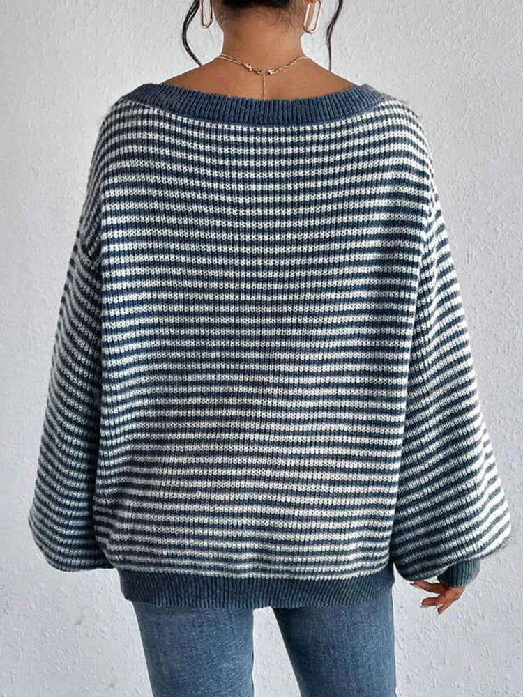 Seraphina – Casual Women's Long-Sleeve Striped Sweater